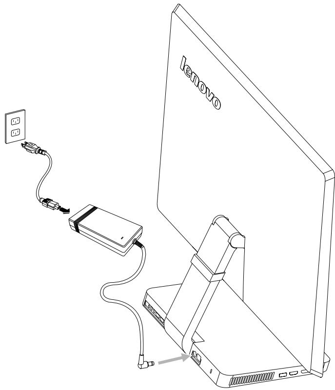 LENOVO IDEACENTRE A720 VDT9QFR - Branchement du cordon d'alimentation - 1
