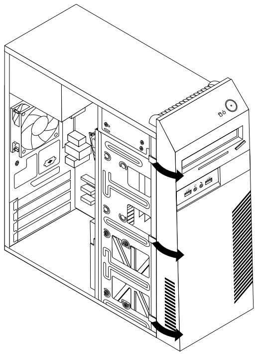 LENOVO THINKCENTRE M72E TINY (RC5LQFR) - Retrait et réinstallation du panneau frontal - 1
