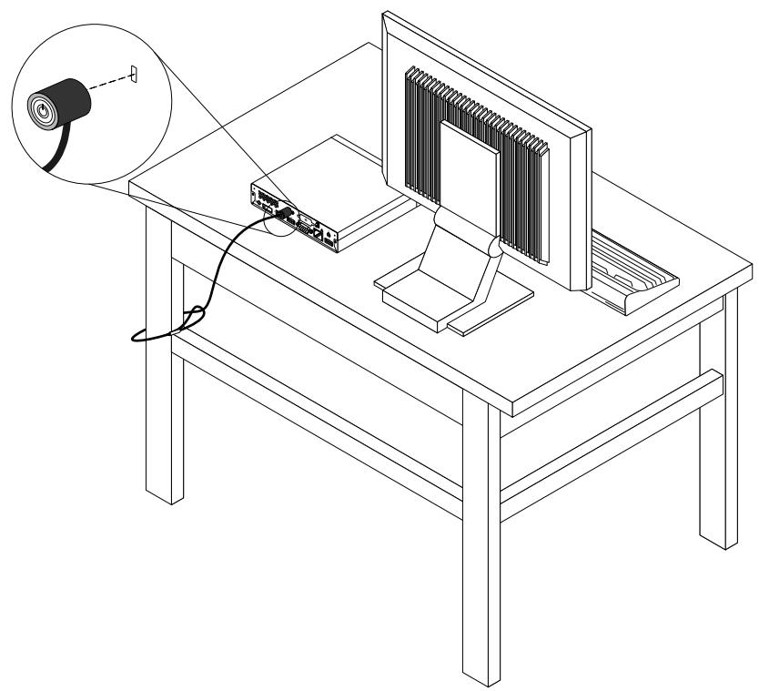 LENOVO THINKCENTRE M72E TINY (RC5LRFR) - Installation d'un verrou avec cable intégré - 1