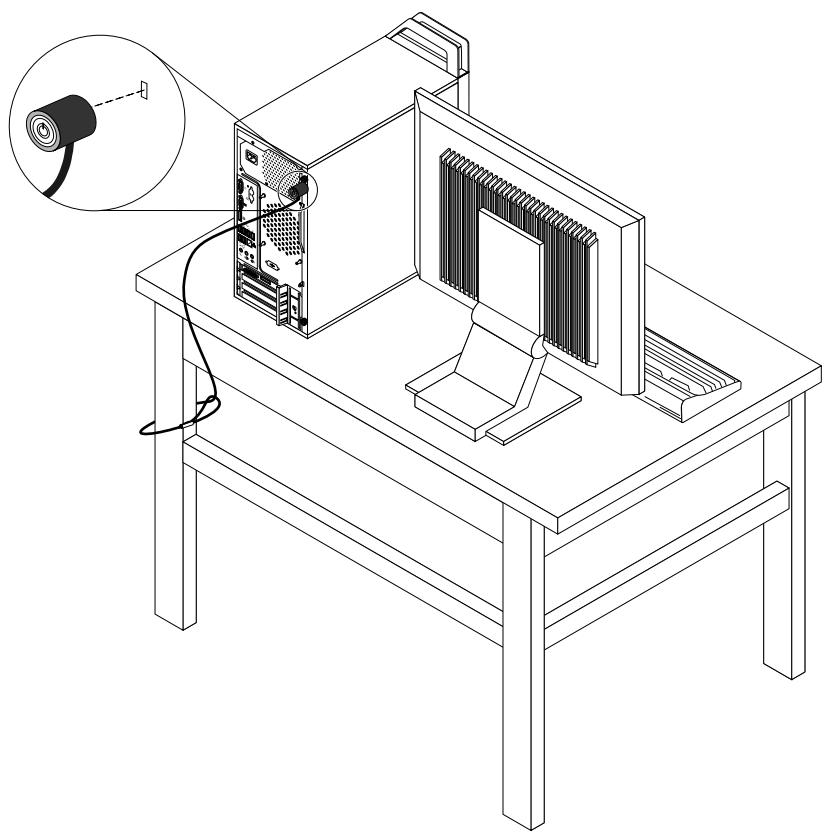 LENOVO THINKSTATION E31 SFF (REVNTFR) - Installation d'un verrou avec cable intégré - 1