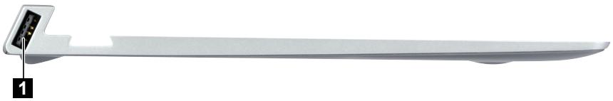 LENOVO MIIX 2 11-59413978 - Vue de gauche du dock clavier (sur certains modèles) - 1