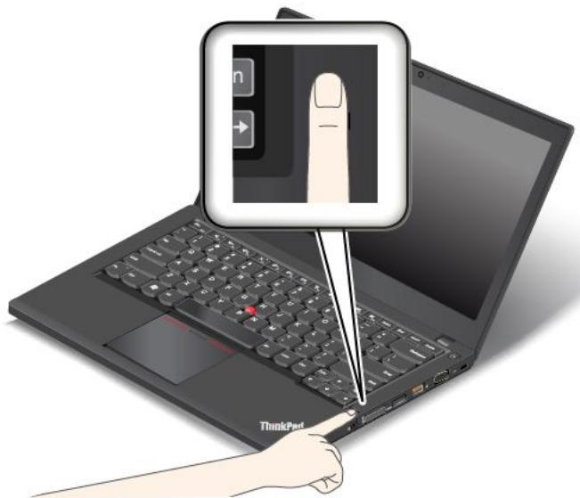LENOVO THINKPAD T440S ULTRABOOK (20AQ0069FR) - Passage du doigt sur le lecteur d'empreintes digitales - 1