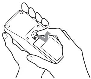 HITACHI 42PD5300 - Ouvrir le couvercle du logement des piles. - 1