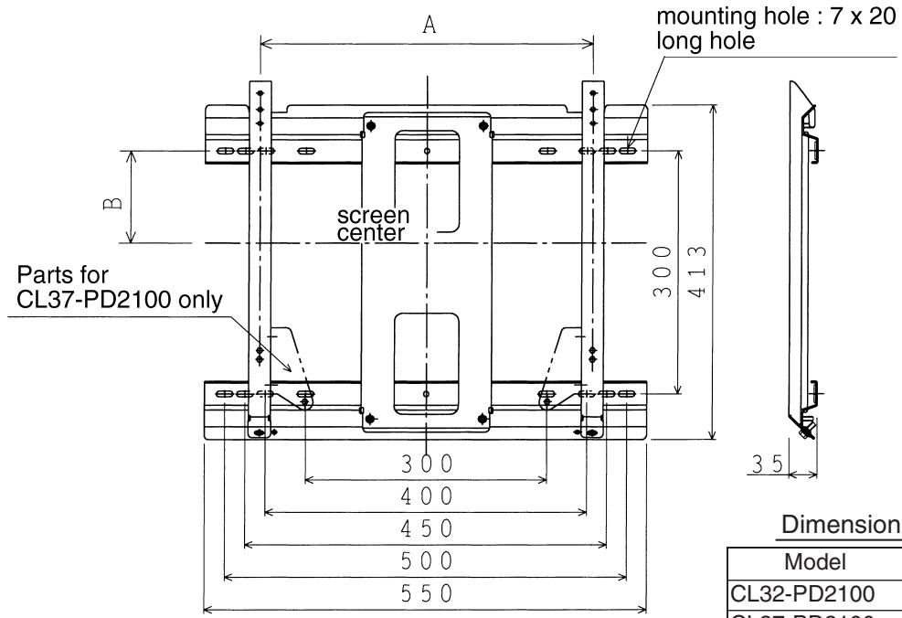 HITACHI 42PD5300 - External Dimensions - 1
