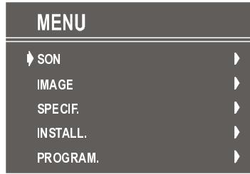 HITACHI CL2026S - Système de menus - 1