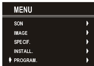 HITACHI CL2843S - Menu PROGRAM. (Programmation) - 1