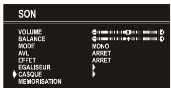 HITACHI CL2843S - Modification des paramètres audio du casque - 1