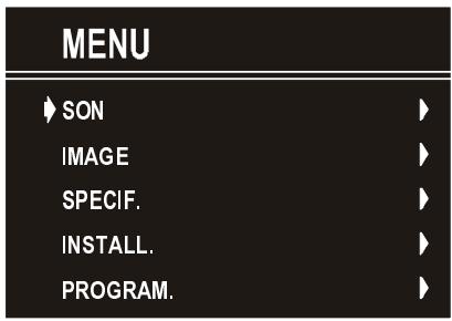 HITACHI CL2843S - Système de menus - 1