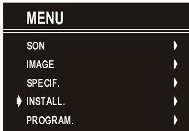 HITACHI CL2843S - Menu INSTALL. - 1