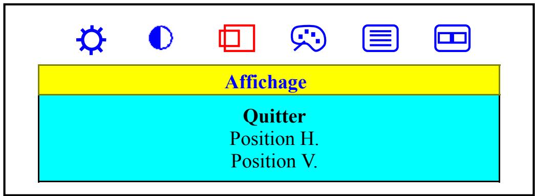 HITACHI CML155XW - Effectuer des Réglages dans le Menu OSD - 1