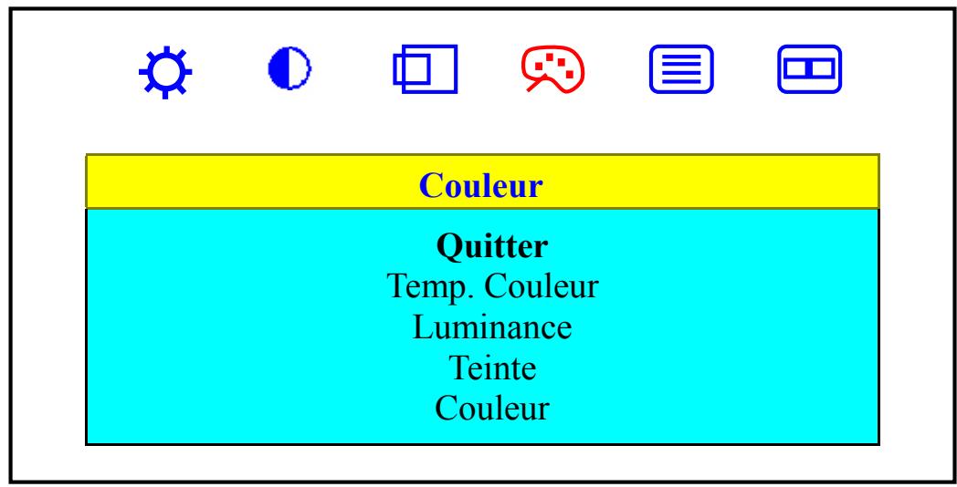 HITACHI CML155XW - Effectuer des Réglages dans le Menu OSD - 2