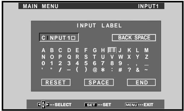 HITACHI CMP5000WXU - Modification de l'affichage d'entrée (INPUT LABEL) - 4