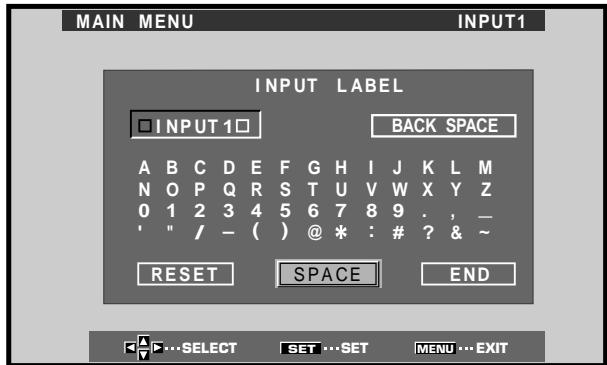HITACHI CMP5000WXU - Modification de l'affichage d'entrée (INPUT LABEL) - 3