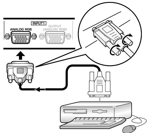 HITACHI CMP5000WXU - Raccordement d'une source analogue RVB fournissant des signaux composites de synchronisation - 1