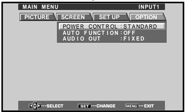 HITACHI CMP5000WXU - Utilisez les touches  pour désir OPTION. - 1