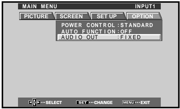 HITACHI CMP5000WXU - Appuyez sur les touches / pour désir AUDIO OUT. - 1