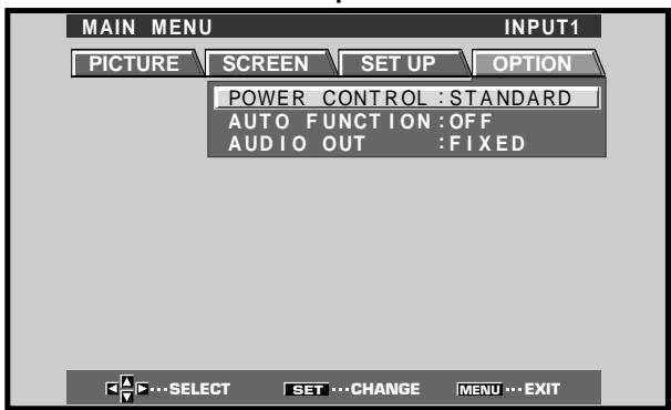 HITACHI CMP5000WXU - Utilisez les touches  pour désir OPTION. - 1