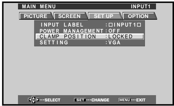 HITACHI CMP5000WXU - Mise en œuvre de CLAMP POSITION - 4