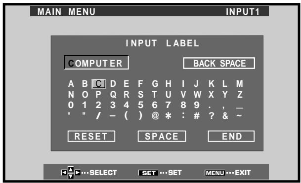 HITACHI CMP5000WXU - Modification de l'affichage d'entrée (INPUT LABEL) - 5