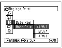 HITACHI DZ-BX31E - CHANGEMENT DU FORMAT D'AFFICHAGE DE LA DATE ET DE L'HEURE - 1