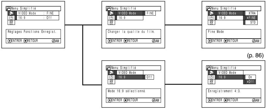 HITACHI DZ-BX31E - Réglages Fonctions Enregist. - 1