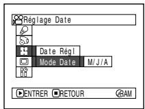HITACHI DZ-BX31E - CHANGEMENT DU FORMAT D'AFFICHAGE DE LA DATE ET DE L'HEURE - 2