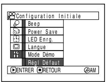 HITACHI DZ-BX31E - RéTABLISSEMENT DES RÉGLAGES PAR DéFAUT DU MENU (RÉGLAGES PAR DéFAUT) - 1