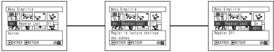 HITACHI DZ-BX31E - FONCTIONNEMENT DU MENU SIMPLIFIE (AVEC UN DVD-RW) - 3
