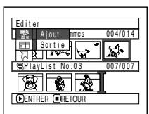 HITACHI DZ-BX31E(UK) - AJOUT DE SCÉNES AVEC LE SOUS-MENU D'ÉDITION (EDITOR PLAYLIST) - 2