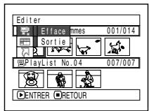 HITACHI DZ-BX31E(UK) - SUPPRESSION DE SCÉNES AVEC LE SOUS-MENU D'ÉDITION (ÉDITER PLAYLIST) - 2