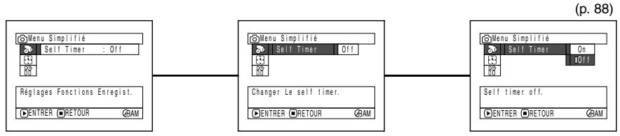 HITACHI DZ-BX31E(UK) - FONCTIONNEMENT DU MENU SIMPLIFIÉ PENDANT L'ENREGISTREMENT DE PHOTOS (DISQUE) - 1