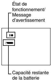 HITACHI DZ-BX31E(UK) - Signification des symboles apparaissant sur l'écran à cristaux liquides orienté du côté de l'objectif - 1