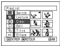 HITACHI DZ-BX31E(UK) - CREATION D'UNE NOUVELLE LISTE DE LECTURE (CRÉER) - 1