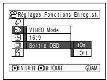 HITACHI DZ-BX31E(UK) - RéGLAGE DE L'AFFICHAGE SUR ÉCRAN (SORTIE OSD) - 1