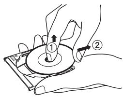 HITACHI DZ-BX31E(UK) - - Retrait du disque d'un boîtier - 1