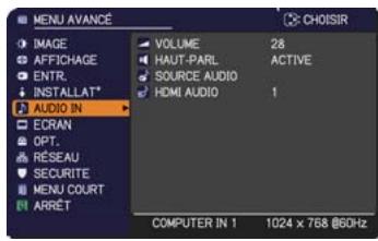 HITACHI ED-D10 - Menu AUDIO IN - 1