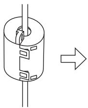 HITACHI ED-D10 - Noyau en ferrite pour cable S-video - 2