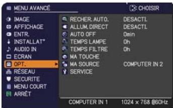 HITACHI ED-D10 - Menu OPT. - 1