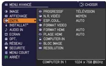 HITACHI ED-D10 - Menu ENTR. - 1