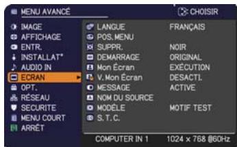HITACHI ED-D10 - Menu ECRAN - 1