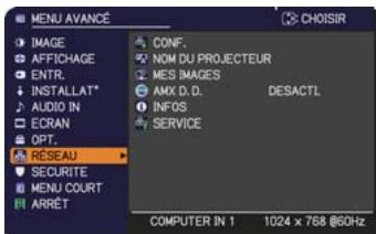 HITACHI ED-D10 - Menu RÉSEAU - 1