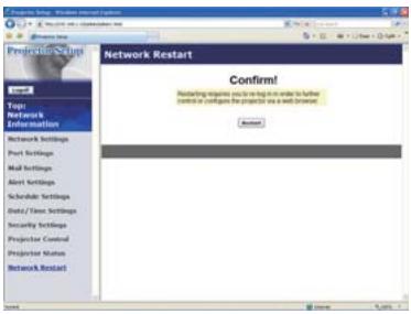 HITACHI ED-D10 - Network Restart (Redémarrage du réseau) - 1