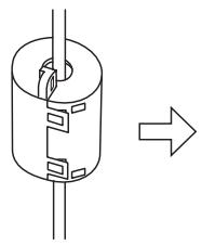 HITACHI ED-D11 - Noyau en ferrite pour cable S-video - 2
