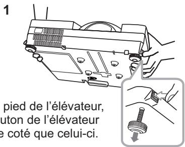 HITACHI ED-D11 - Réglage de l'élevateur du projecteur - 2