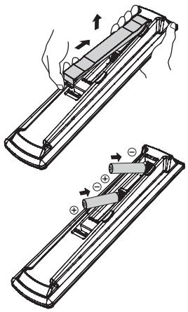 HITACHI AVC08U - Fermez le couvercle du compartment des piles - 1