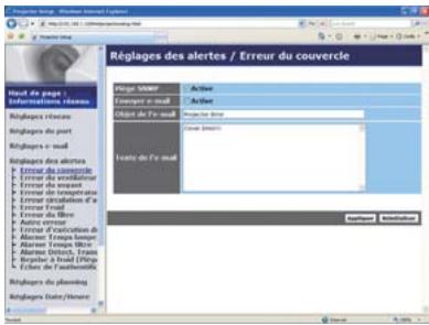 HITACHI CP-X2011N - Réglages des alertes - 1
