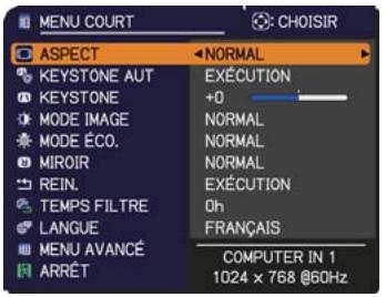 HITACHI CP-X2011N - MENU COURT - 1