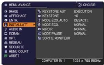 HITACHI CP-X2011N - Menu INSTALLAT - 1
