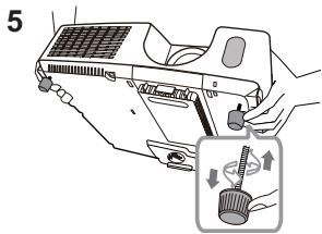 HITACHI CP-X2011N - Réglage de l'élevateur du projecteur - 3