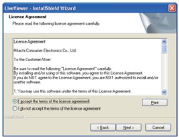 HITACHI CP-X2011N - Installation de "Viewer" (suite) - 1